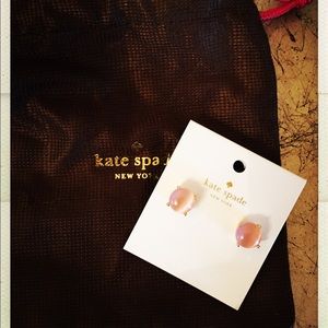 Kate spade pink stud earrings. Never used.